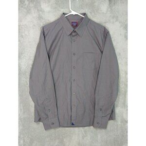 Untuckit Shirt Mens XL Gray Long Sleeve Button Up Wrinkle Free Sangiovese